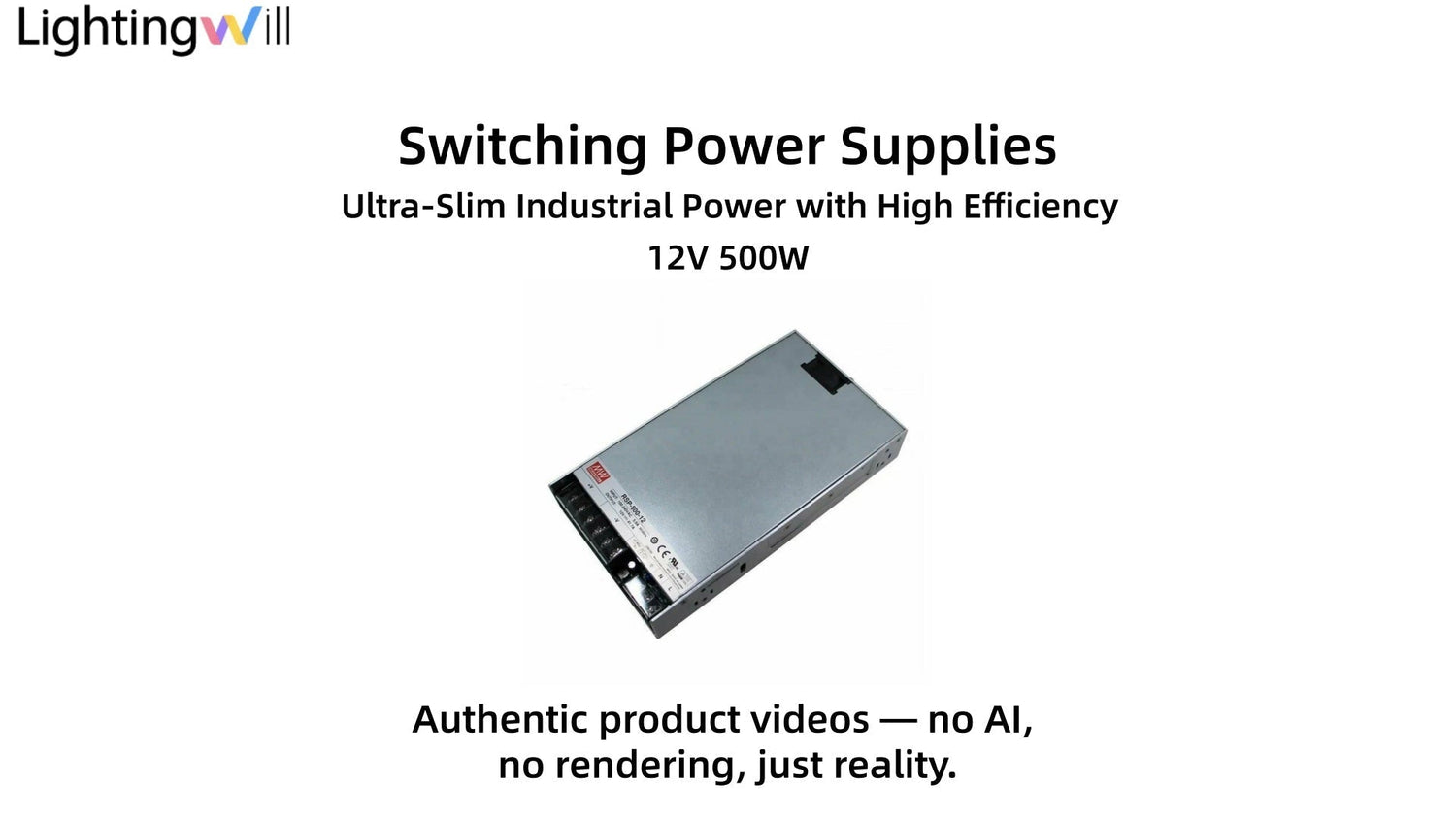 MEANWELL UHP Series 500W Power Supply Video Demo – Slim High-Efficiency LED Driver | LightingWill