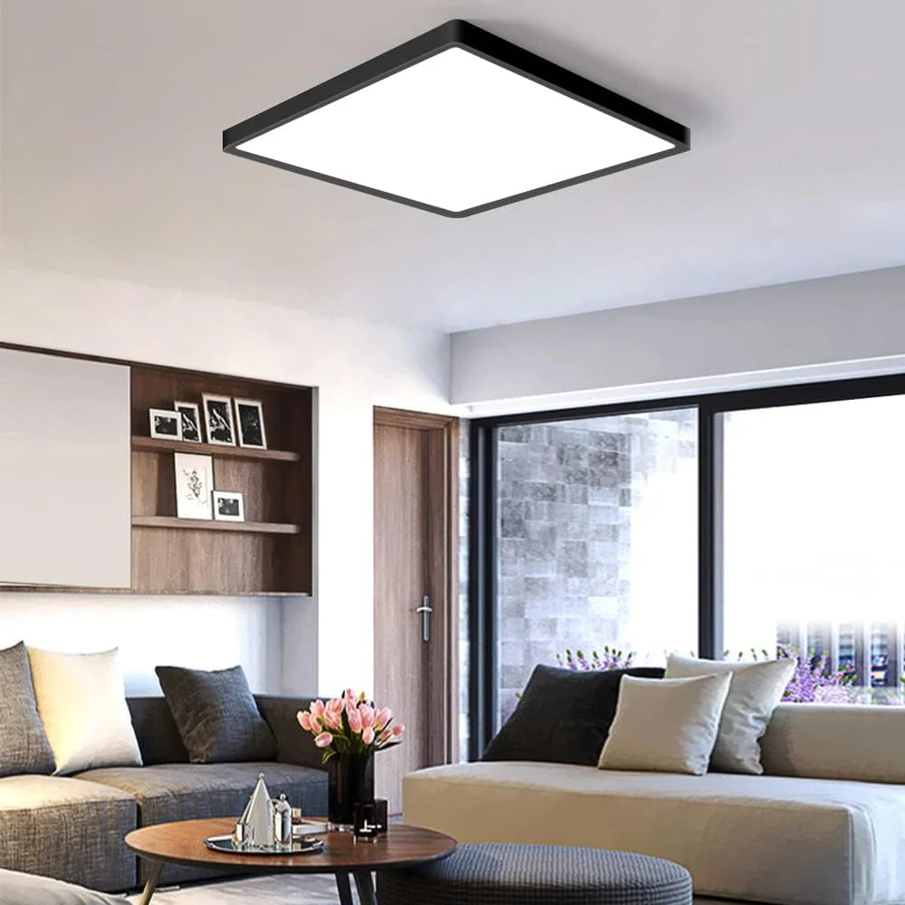15.7 Inch 18W White / Black Square Ceiling Light – AC 110–130V | 3000K / 4500K / 5000K / 6500K | Flush Mount Ceiling Light for Modern Home Lighting | 1-Pack – Local Stock (US)