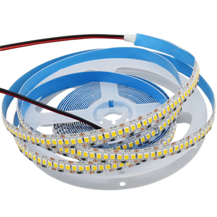 High Density SMD2835 LED Strip Light, 5m Roll | 12V DC | 240 LEDs/m | 18W/m | White 3000K / 4000K / 6000K | 10mm PCB | IP00 / IP67 Options