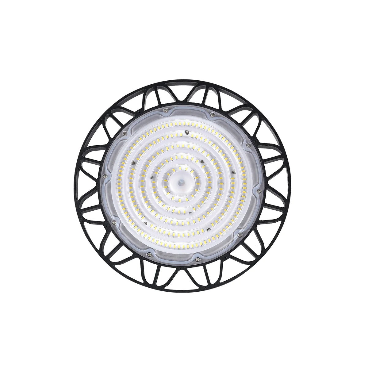 UFO LED High Bay Light 200W, 6500K Daylight White 26,000LM (130LM/W) 100-240V AC High Bay LED Light with Hanging Hook for Factory Warehouse Workshop 4 | 8 | 12 pcs Pack