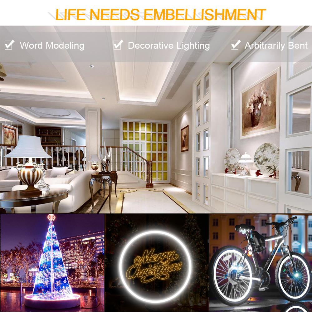 S0515 Neon Light Housing – 5x15mm | Silicone LED Channel System | 12mm PCB Width | IP67 Waterproof | 16.4FT/5M*1/16.4FT/5M*5 | Local Stock US/UK/DE