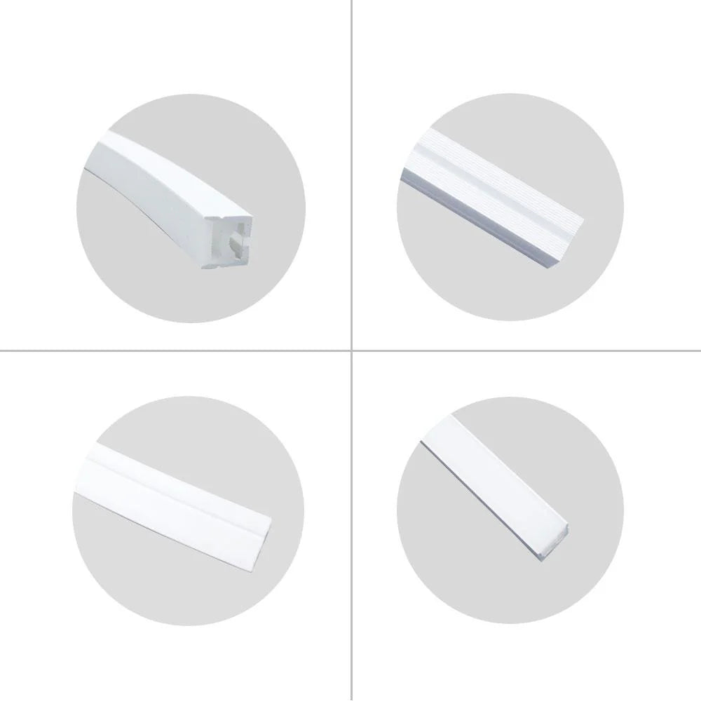 S1220 Black Side Edge Lighting Neon Light Housing – 12x20mm | Silicone LED Channel System | 10mm PCB Width | IP67 Waterproof | 16.4FT/5M*1/16.4FT/5M*5