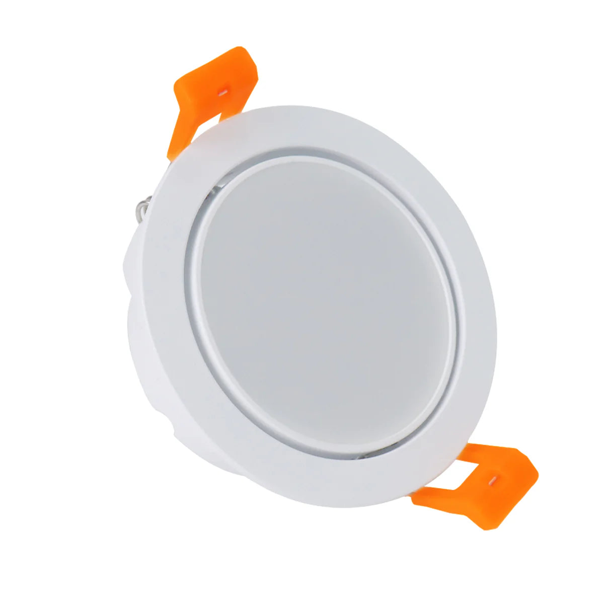 ECO-5 Series Adjustable Ultra-Thin Frosted LED Downlight – White Housing – TRIAC Dimmable – 5W (3″ Cut-out) – 4-Pack – 3000K–6000K – 100–130V / 200–240V