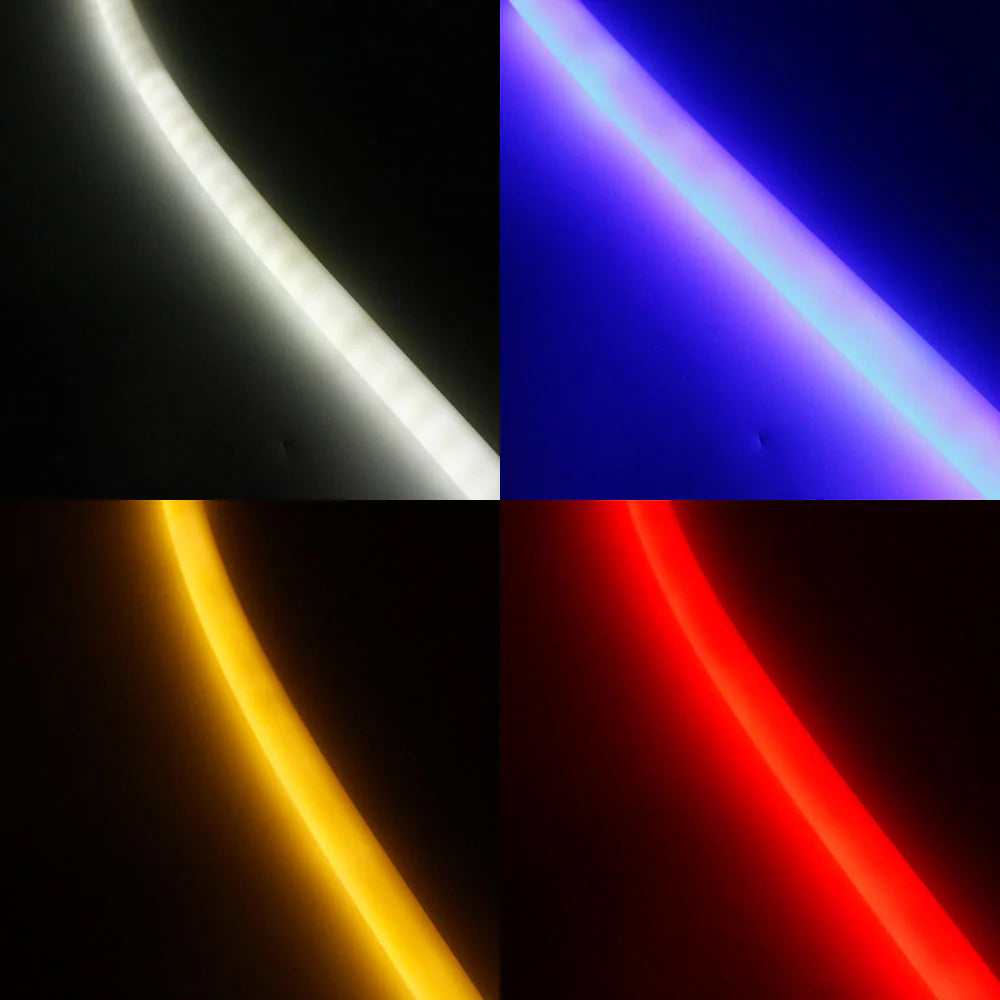 S22D Black Neon Light Housing – ⌀22mm | Silicone LED Channel System | 8mm PCB Width | IP67 Waterproof | 16.4FT/5M*1/16.4FT/5M*5