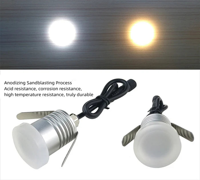 8/10-Pack Moonlight LED Step Lights – 3000K / 4000K / 6000K & Red / Green / Blue | 1W | DC12–24V | IP65 Waterproof Anti-Glare Inground & Wall Lights