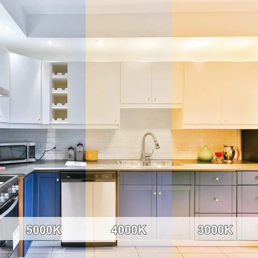 ECO-2 Series Adjustable COB LED Recessed Downlight – Silver Housing – TRIAC Dimmable – 3W – 4-Pack/10-Pack – 3000K–6000K – 100–130V