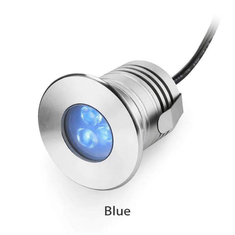 3W 3-LED Underwater Pool Lights – DC 12V / 24V Low Voltage | 3W | Stainless Steel & Aluminum Submersible Lights | IP68 Waterproof | Red / Green / Blue / 3000K / 4000K / 6000K for Pool, Fountain & Pond Lighting | 8 / 10-Pack