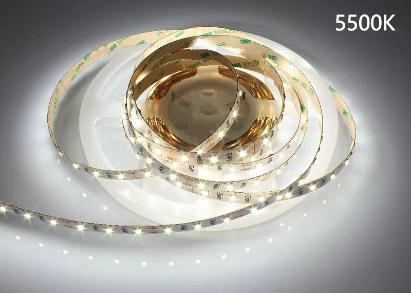 LightingWill DC12V SMD2835 Full Spectrum LED Strip Light 120LEDs/m 600 LEDs 16W/m, CRI 97+ High Density LED Tape 2700K–6500K, 8mm PCB IP00/IP67 for Kitchen Cabinet, Mirror, Bedroom, 5/50M