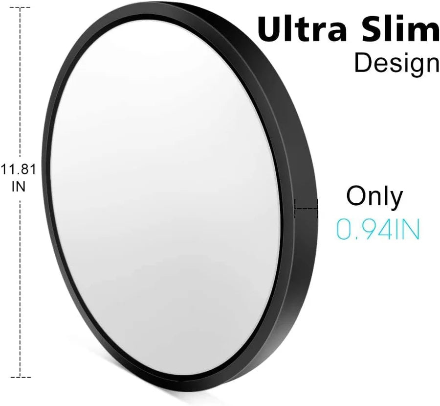 AC 110–130V Round Black LED Ceiling Light, 18W / 24W / 32W Options 3000K / 4500K / 5000K / 6500K Flush Mount Ceiling Light Local Stock (US)