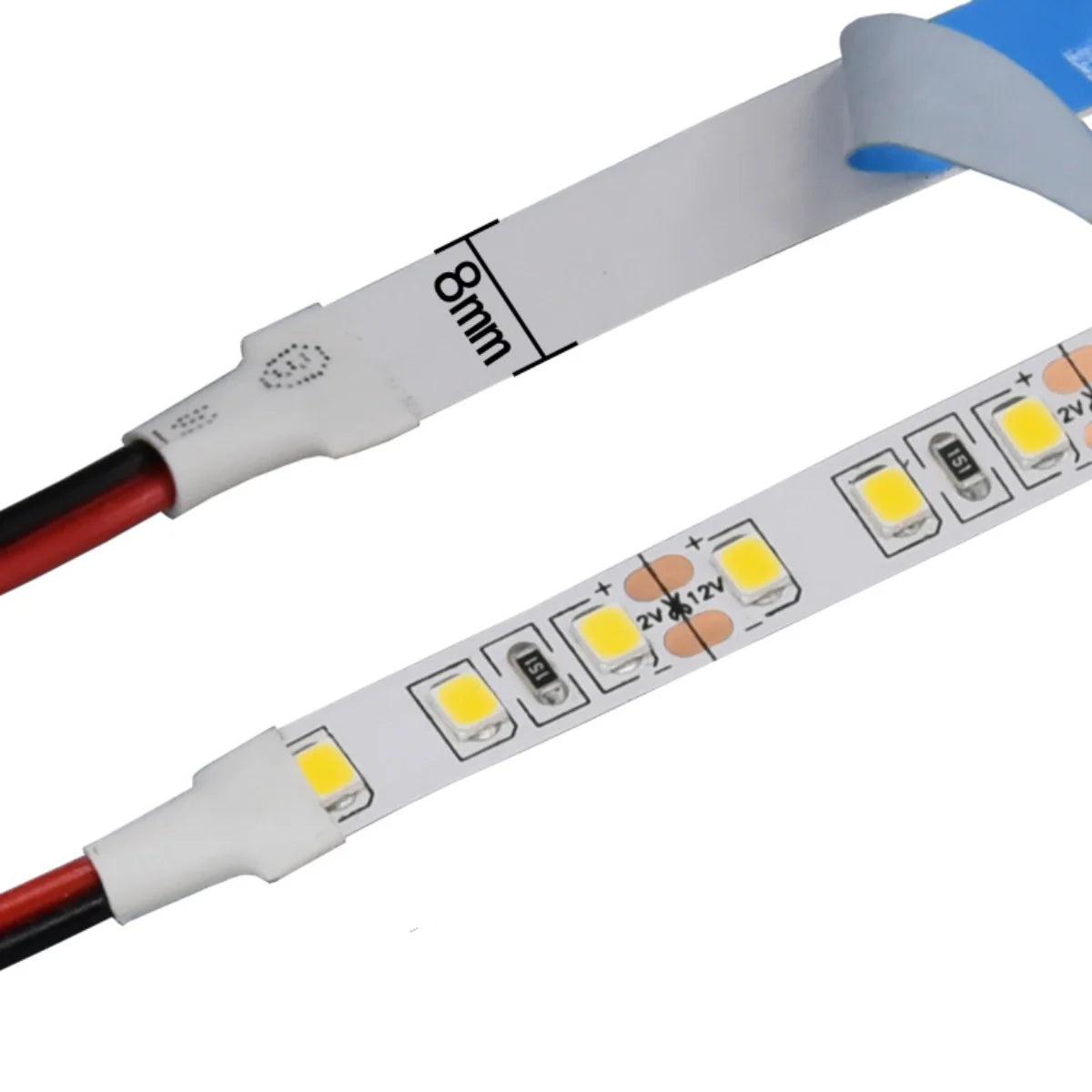 SMD2835 LED Strip Light, 5m Roll | 12V / 24V DC | 120 LEDs/m | 12W/m | White 3000K / 4000K / 6000K | 8mm PCB | IP00 / IP65 / IP67
