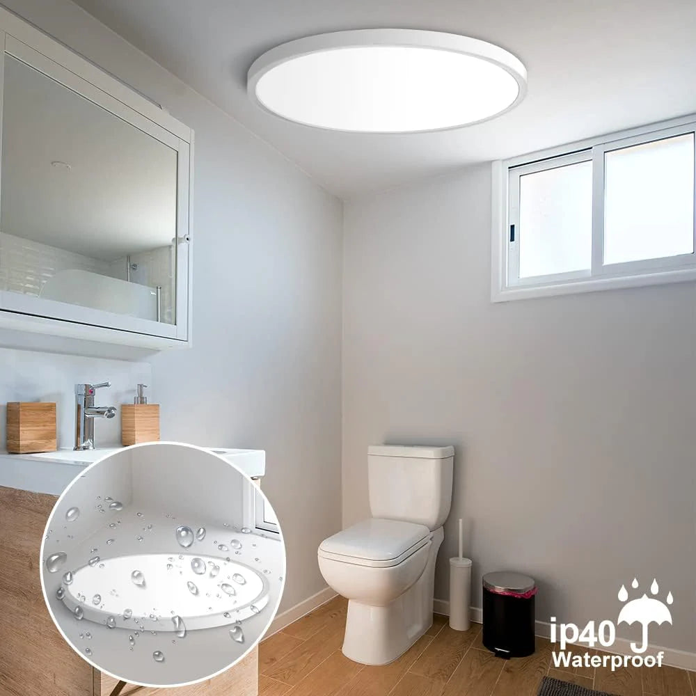 9 Inch Round 18W White LED Ceiling Light, 3000K / 4500K / 5000K / 6500K Flush Mount Ceiling Light Local Stock (US/UK/DE)