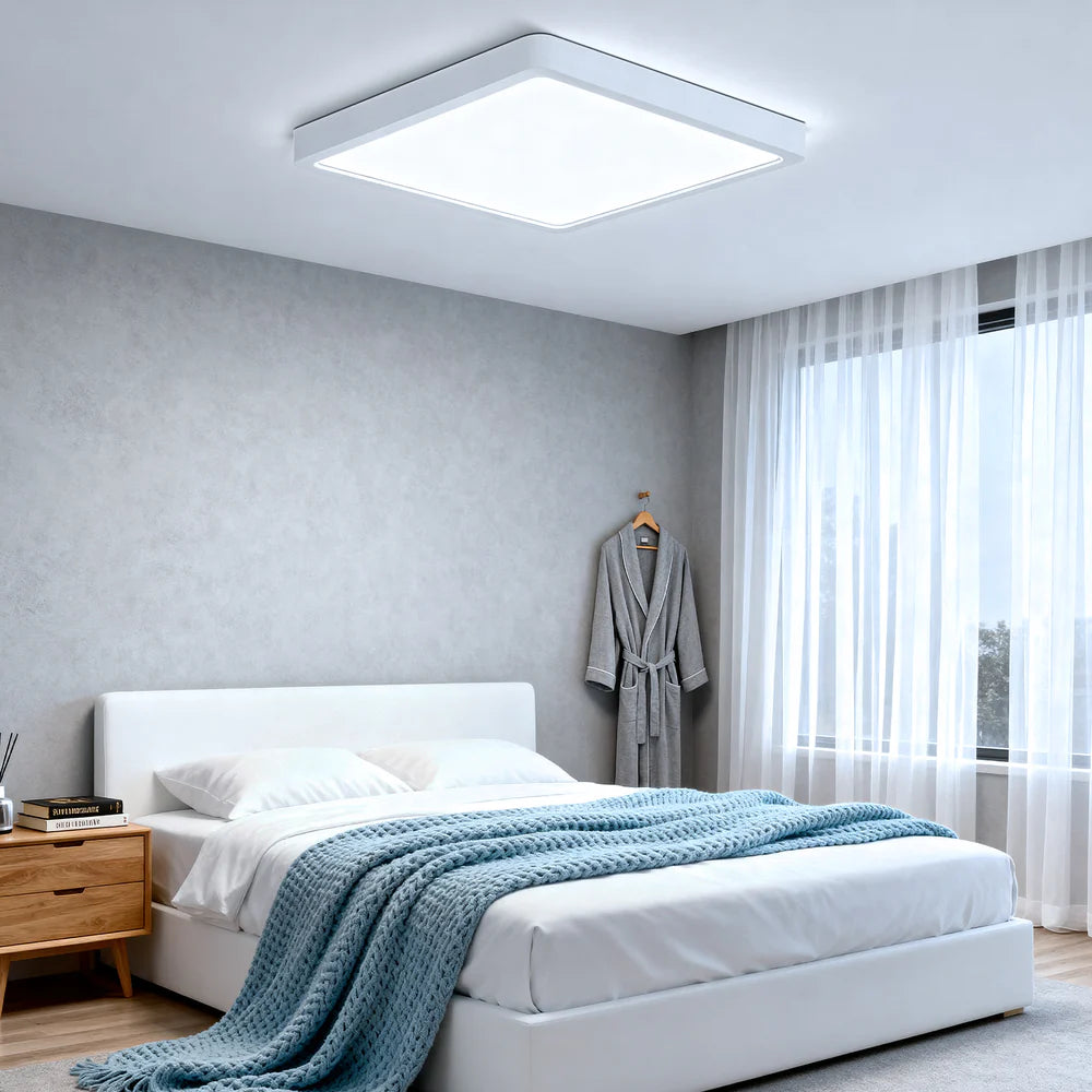 15.7 Inch 18W White / Black Square Ceiling Light – AC 110–130V | 3000K / 4500K / 5000K / 6500K | Flush Mount Ceiling Light for Modern Home Lighting | 1-Pack – Local Stock (US)