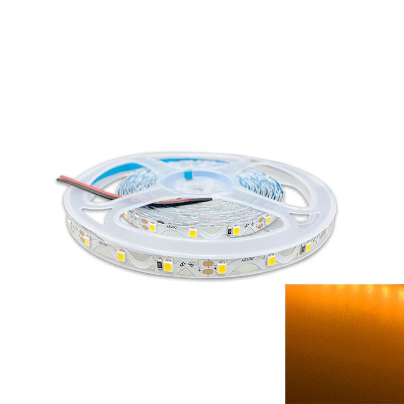 DC12V SMD2835 S-Shape LED Strip Light | 5M | 60 LEDs/m | 6mm PCB | High Brightness Low Voltage LED Tape | Non-Waterproof | Warm White / Natural White / Cool White / Red / Blue / Golden Yellow / Green / Pink | for Mirror, Kitchen Cabinet, Bedroom