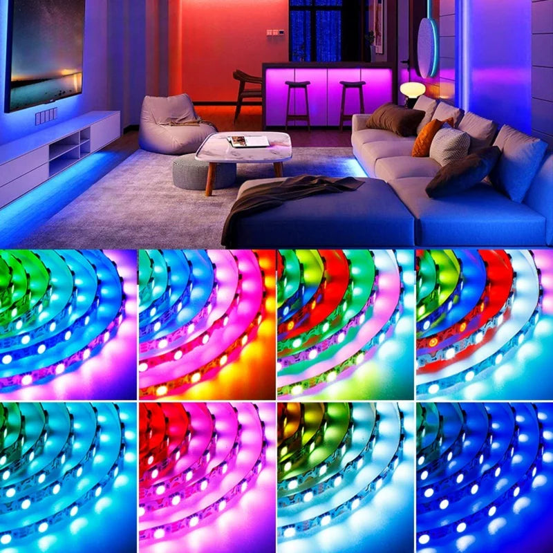 LightingWill S Shape RGBIC LED Strip Light DC5V 12V 6mm PCB Individually Addressable 60 LEDs/m Non Waterproof Flowing LED Strip for Party Decoration DIY Lighting 5M 50M