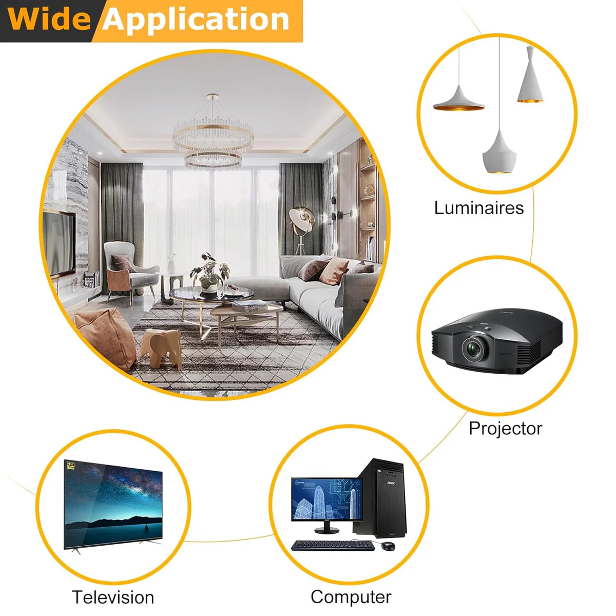 24 AWG 2/3/4/5 Conductor Black/White PVC Insulated Copper Cable – Multi-Core Flexible Wire for LED Installation – 5m (16.5ft)