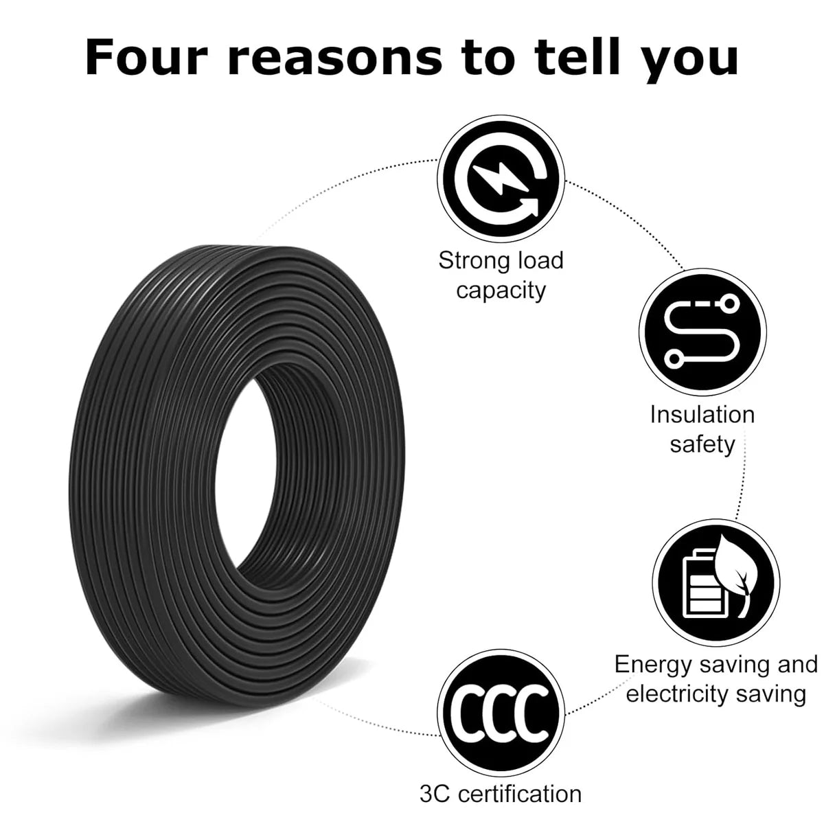 22 AWG 6/7/8 Conductor Black/White PVC Insulated Copper Cable – Multi-Core Control Cable Flexible Wire for LED & Electrical Systems – 5m (16.5ft)