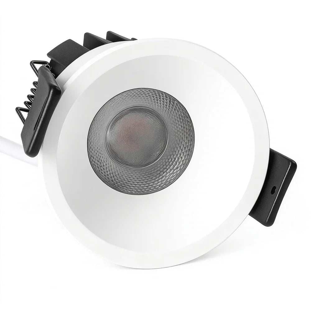 CDG-US Angled Reflector 9W (2.6″) Deep Anti-Glare Full Spectrum LED Downlight | 90–140V | 4/12 Pack | 5CCT Adjustable | 24° Beam | White Housing | CRI>97 | Architectural Recessed Lighting