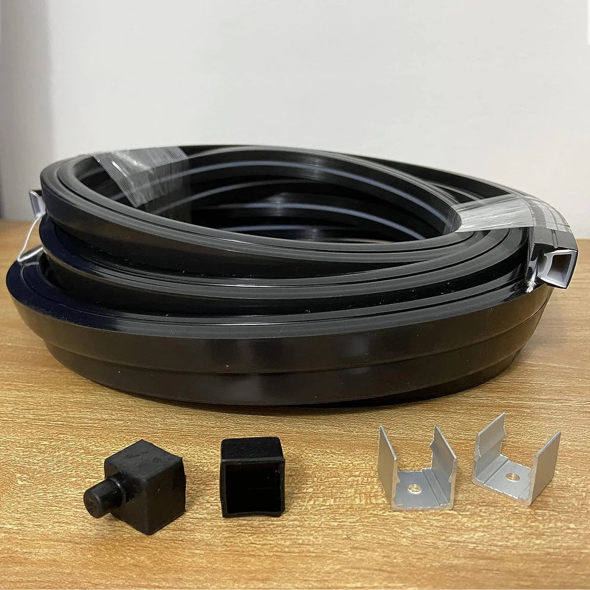 S1616 Black Neon Light Housing – 16x16mm | Silicone LED Channel System | 10mm PCB Width | IP67 Waterproof | 16.4FT/5M*1/16.4FT/5M*5