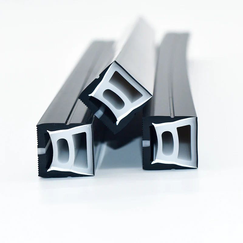 S2020 Black Neon Light Housing – 20x20mm | Silicone LED Channel System | 12mm PCB Width | IP67 Waterproof | 16.4FT/5M*1/16.4FT/5M*5 | Local Stock US/UK/DE