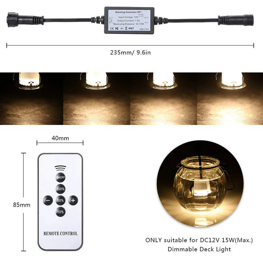 16-Pack Recessed LED Deck Lights – 0.6W Each | Warm White / Natural White | AC100–265V Input with Power Adapter | US / EU / UK / AU Plug Options | IP67 Waterproof Inground Step Lights Kit for Deck, Garden, Yard, Stairs & Pathway Lighting