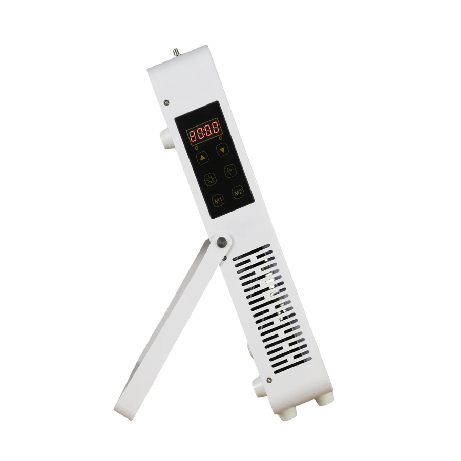 100W Desktop Infrared Therapy Lamp – 70 LEDs | Touch Screen | Red Light 660nm & IR 850nm | Dimmable Timer | AC100–240V | Desktop Stand Design | for Skin Care | Hanging Rope & Goggles Included | US / EU / UK / AU Plug