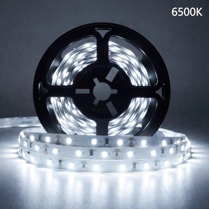 LightingWill DC24V SMD2835 Full Spectrum LED Strip Light 60LEDs/m 300 LEDs 10W/m, CRI 97+ High CRI LED Ribbon 2700K–6500K, 8mm PCB IP00/IP67 for Cabinet, Bedroom and Mirror Lighting, 5/50M