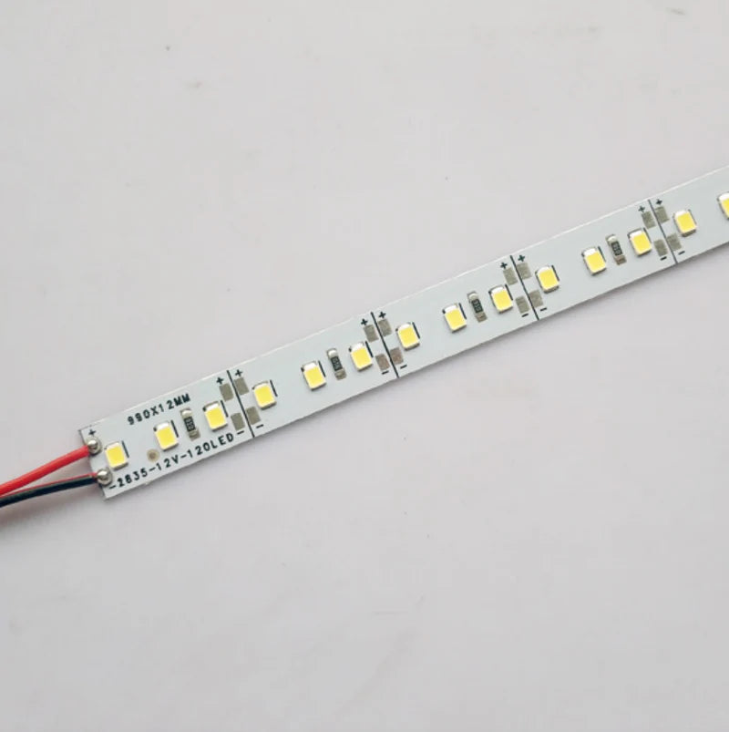 LightingWill SMD2835 10MM Wide Rigid LED Strip Light – DC12V / 24V | 12W/M | 120 LEDs/M | 10mm PCB | 1Meter Length | Warm White / Natural White / Daylight White / Cool White / Blue / Red / Green | High Brightness Indoor Lighting | 10 / 50PCS