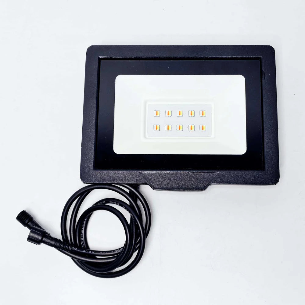 LightingWill FL-IC Series RGBIC LED Flood Light 10W-50W WS2811 Addressable IP66 24V DC Outdoor Landscape Light Aluminum Housing Wall Wash Stage Lighting 2/10-Pack