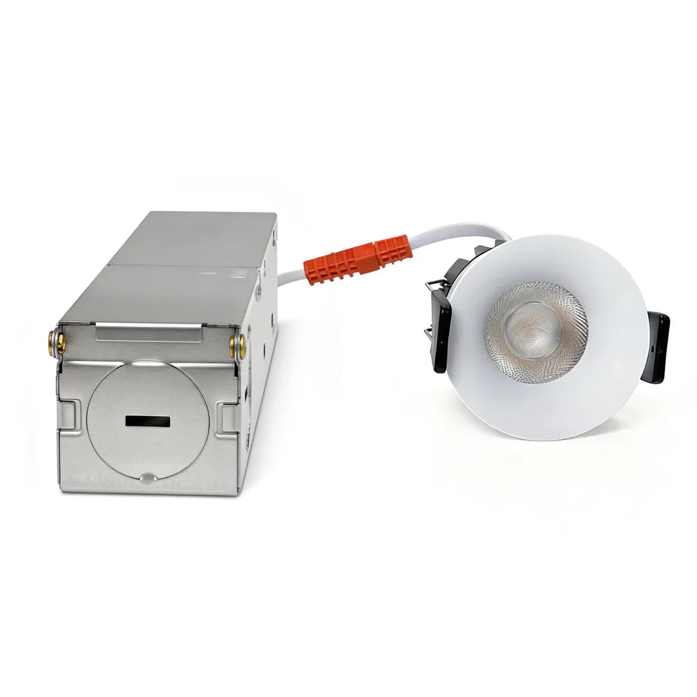 CDG-US Curved Reflector 7W (2.2″) Deep Anti-Glare Full Spectrum LED Downlight | 90–140V | 4/12 Pack | 5CCT Adjustable | 24° Beam | White Housing | CRI>97 | Architectural Recessed Lighting