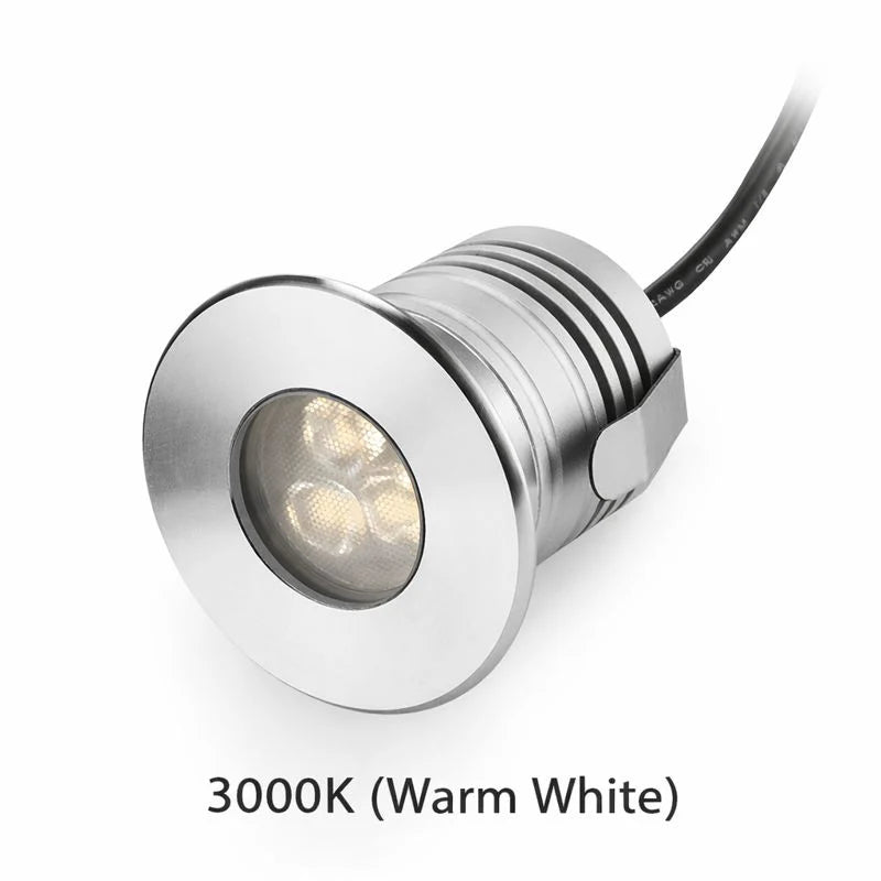 3W 3-LED Underwater Pool Lights – DC 12V / 24V Low Voltage | 3W | Stainless Steel & Aluminum Submersible Lights | IP68 Waterproof | Red / Green / Blue / 3000K / 4000K / 6000K for Pool, Fountain & Pond Lighting | 8 / 10-Pack