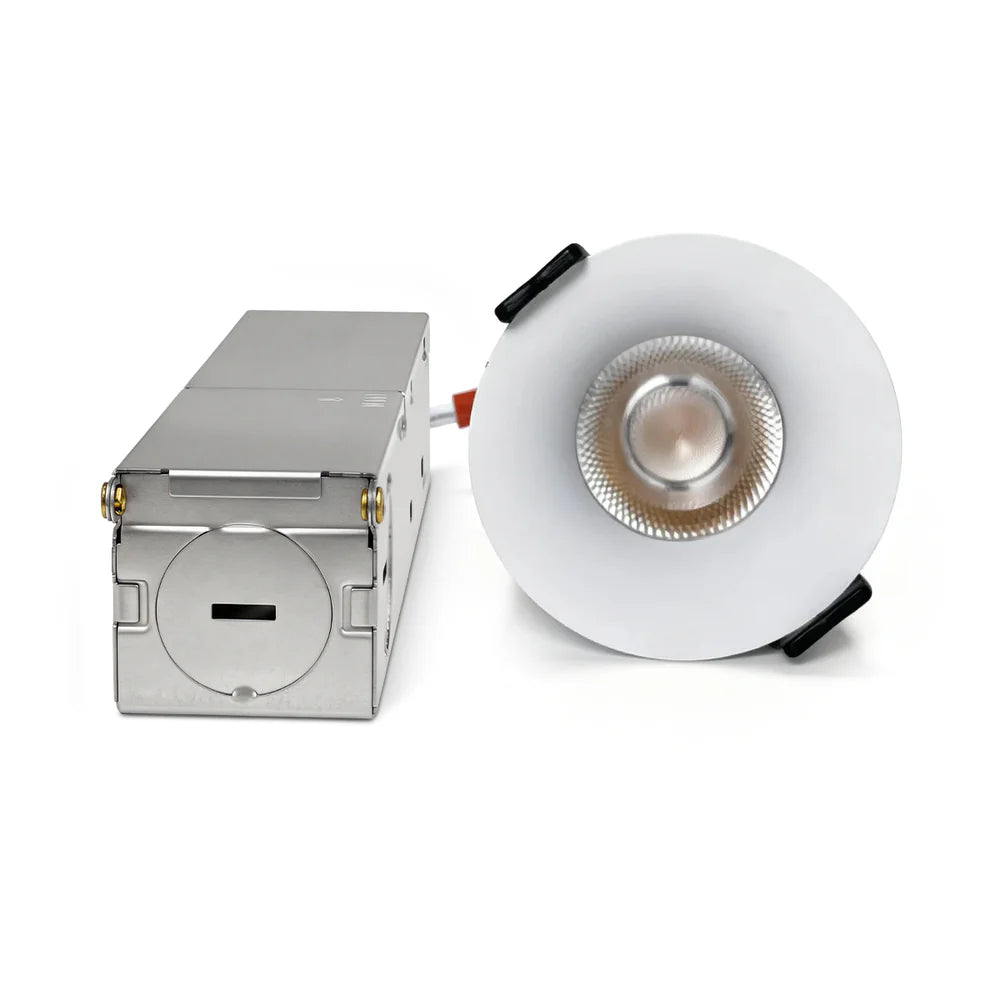 CDG-US Curved Reflector 9W (2.6″) Deep Anti-Glare Full Spectrum LED Downlight | 90–140V | 4/12 Pack | 5CCT Adjustable | 24° Beam | White Housing | CRI>97 | Architectural Recessed Lighting