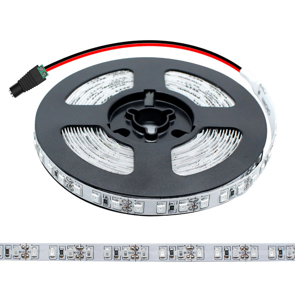 LightingWill 395–405nm SMD2835 UV LED Strip Light – 60/120/240 LEDs/m, 5M (16.4FT), Non-Waterproof/IP67