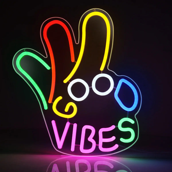 LED Neon Signs – OK Hand Sign | 17×11.3 Inch | USB Neon Light for Wall Decor | Hanging | Ideal for Bedroom, Dorm, Lounge, Party