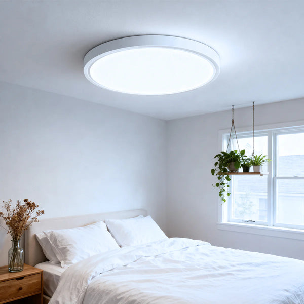7 Inch 12W White Round Slim LED Ceiling Lights – AC 110–130V | 3000K / 4500K / 5000K / 6500K | Flush Mount Ceiling Light for Modern Home Lighting | 1-Pack – Local Stock (US)