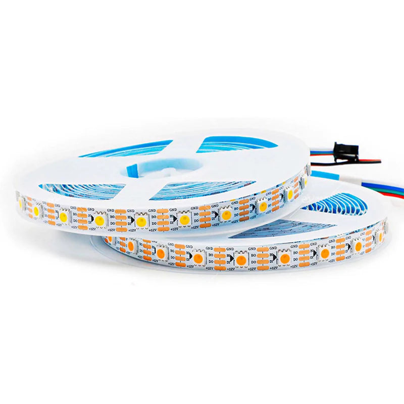 LightingWill WS2815 Single Color IC LED Strip Light DC12V Warm White 3000K 10mm PCB SMD5050 Individually Addressable Breakpoint Resume 30 60 74 96 LEDs/m IP00 IP65 IP67 LED Strip for Decoration DIY Lighting 5M 50M