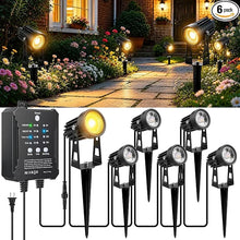 LightingWill All-in-One Low Voltage Landscape Lighting Kit - Smart Transformer | 6 Pack Landscape Lights | 3000K Warm White | IP65 Waterproof | Outdoor Lights for Yard Garden Pathway