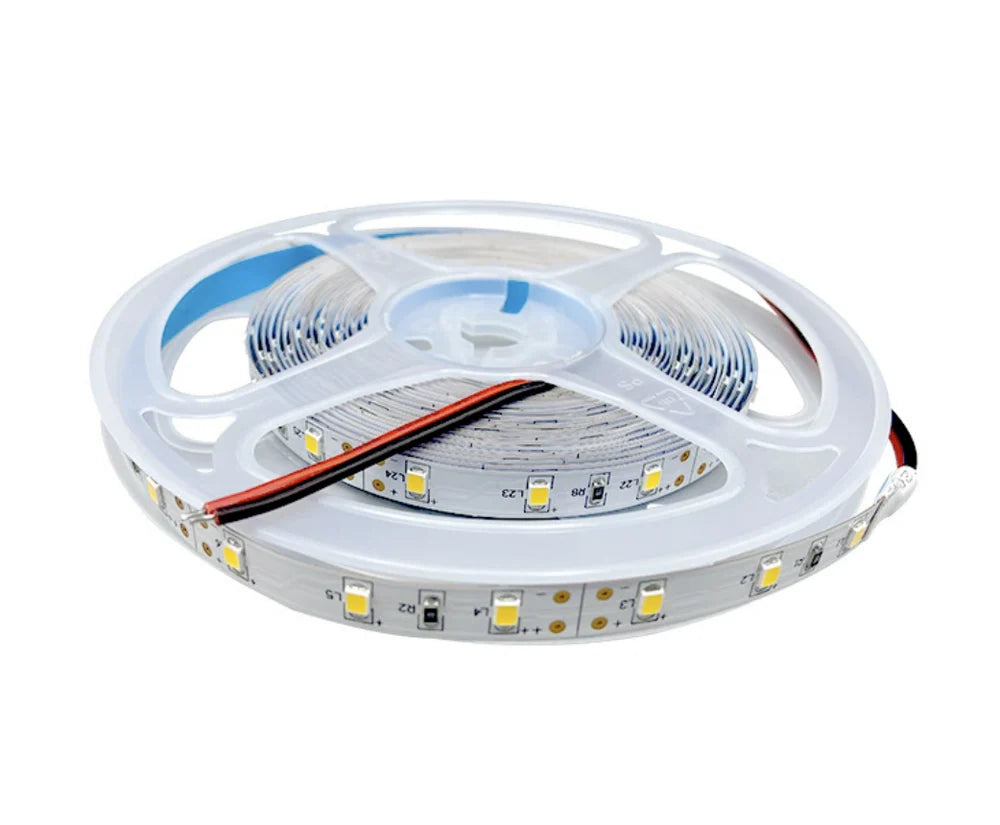DC12V SMD2835 Single Color LED Strip Light | 5M | 60 LEDs/m | 8mm PCB | 0.2W per LED | High Brightness | IP00 / IP67 | Warm White / Natural White / Cool White / Blue | for Mirror, Kitchen Cabinet, Bedroom