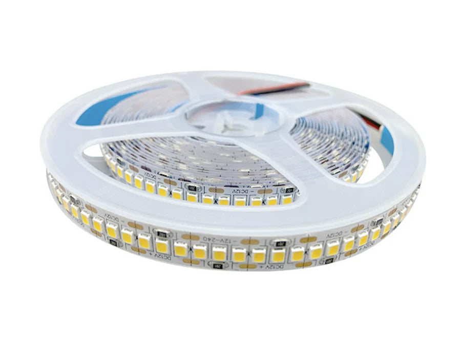 DC12V SMD2835 Single LED Strip Light 5M 240 LEDs m 10mm PCB High Brightness Low Voltage LED Tape IP00 IP67 Mirror Kitchen Cabinet Bedroom
