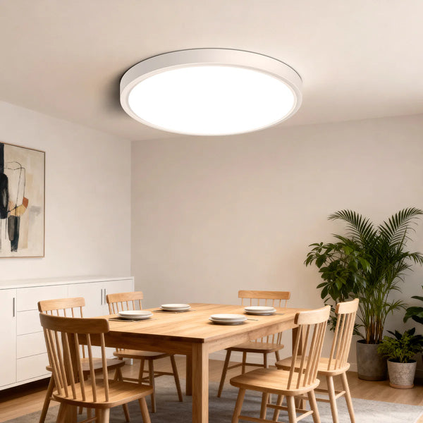 12 Inch 24W White / Gold Round Slim LED Ceiling Lights – AC 110–130V | 3000K / 4500K / 5000K / 6500K | Flush Mount Ceiling Light for Modern Home Lighting | 1-Pack – Local Stock (US)