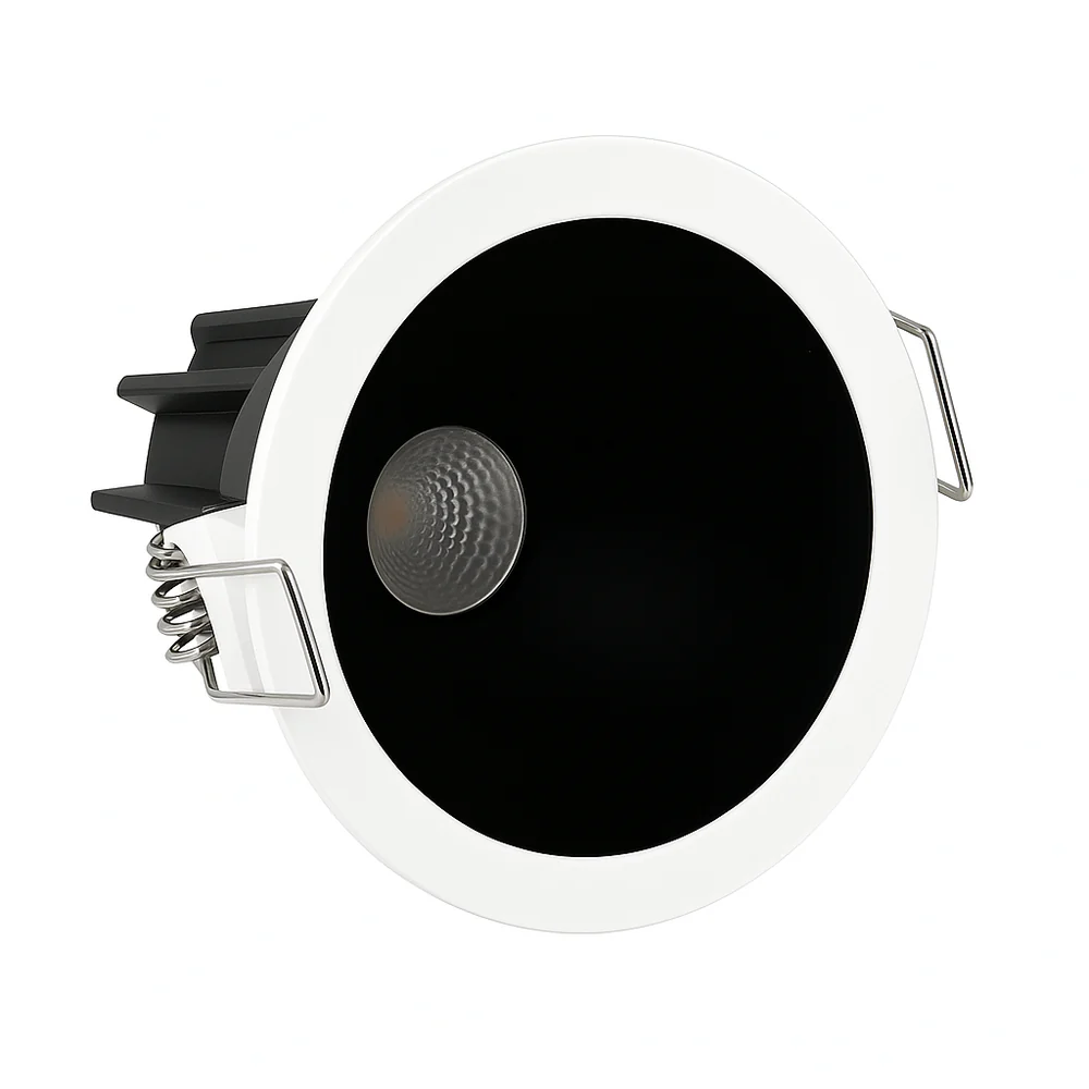 CDG US Reflector 5W Deep Anti Glare Full Spectrum LED Downlight 90–140V 4 12 Pack 5CCT Adjustable 24° Beam White Housing CRI>97 Architectural Recessed Lighting
