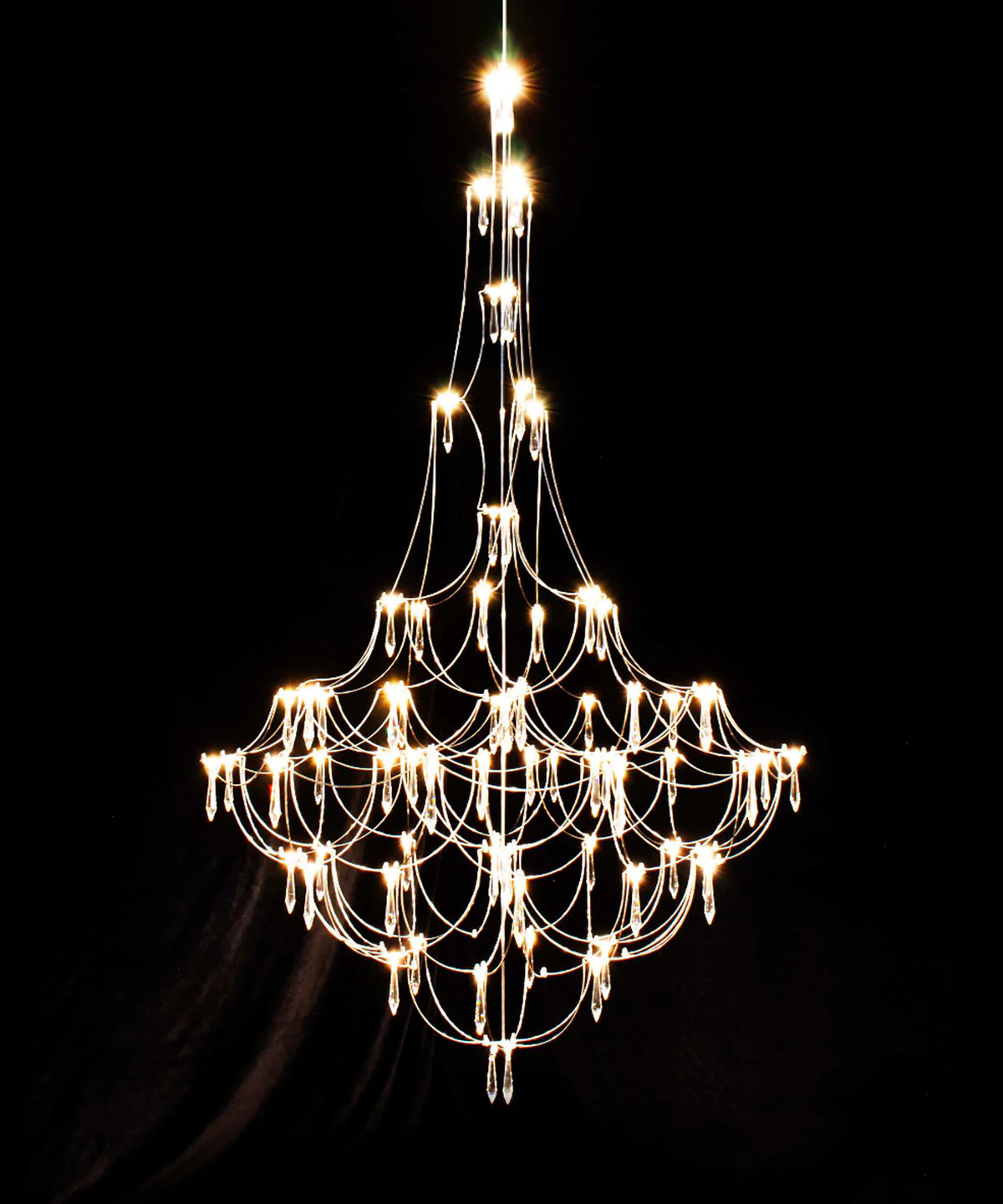 LX-1 Series Modern Crystal Chandeliers – AC85–240V Power Supply Included | 54 - 450 LEDs | 31.5" - 81.5'' Diameter | K9 Crystal / Iridescent Crystal | 304 Stainless Steel | Perfect for Hotels, Restaurants & Banquet Halls | 1-Pack