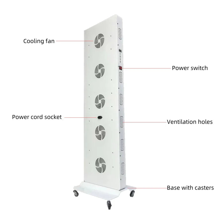 ALW-PRO Series Large Panel Infrared Therapy Lamp – 600W / 800W | Dual Chip Red & IR | Touch Control with Timer & Pulse Dimming | 30° Lens | AC85–265V | Hanging Rope & Goggles Included | for Skin Care | US / EU / UK / AU Plug