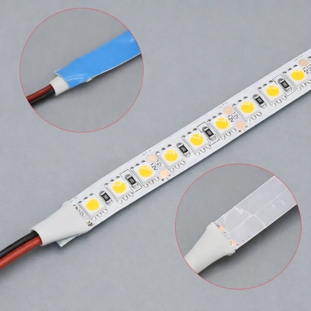 SMD5050 Single Color LED Strip Light | 5M | DC 12V | 120 LEDs/m | 10mm PCB | High Brightness Low Voltage LED Tape | Non-Waterproof | Warm White / Natural White / Cool White