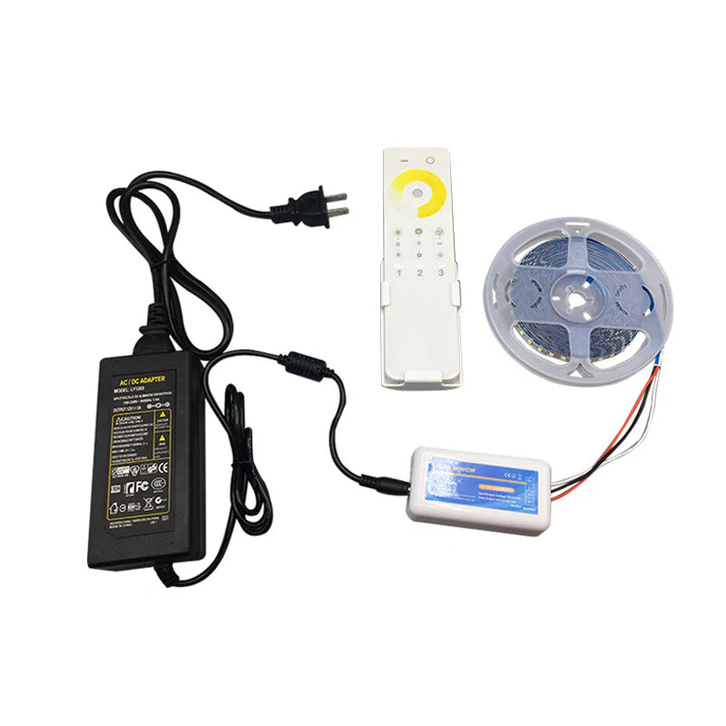 DC12V SMD2835 Dual Color LED Strip Light | 5M | 120 LEDs/m | 8mm PCB | High Brightness Low Voltage LED Tape | IP00 / IP67 | Warm White + Cool White | for Mirror, Kitchen Cabinet, Bedroom