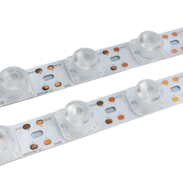 LightingWill 0.5M DC12V High Brightness Rigid LED Strip Light – 22W | SMD3030 18LEDs/M | 25mm PCB | Warm White / Natural White / Daylight White / Cool White | IP00 / IP65 | for Side-Emitting Light Box | 10 / 50PCS