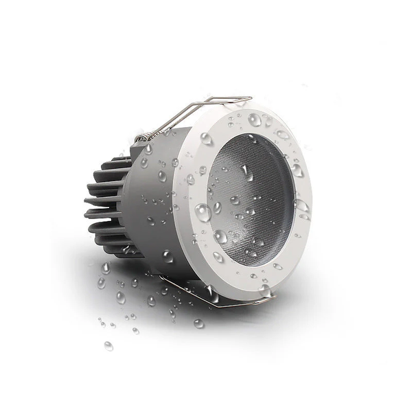 FX Waterproof Downlight – FX-1 Series IP65 LED Recessed Light | 7W / 12W / 15W | CRI 80+ | AC100–240V | Moisture-Resistant Ceiling Light for Shower, Sauna & Outdoor Areas | White Trim | 4 / 10 Pack | Non-Dimmable