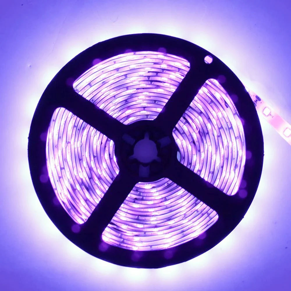380–385nm UV LED Strip Light SMD2835 SMD5050 30 60 120 240 LEDs m DC12V IP67 Waterproof Not Include Power Supply Fluorescent Decorative & Accent Lighting