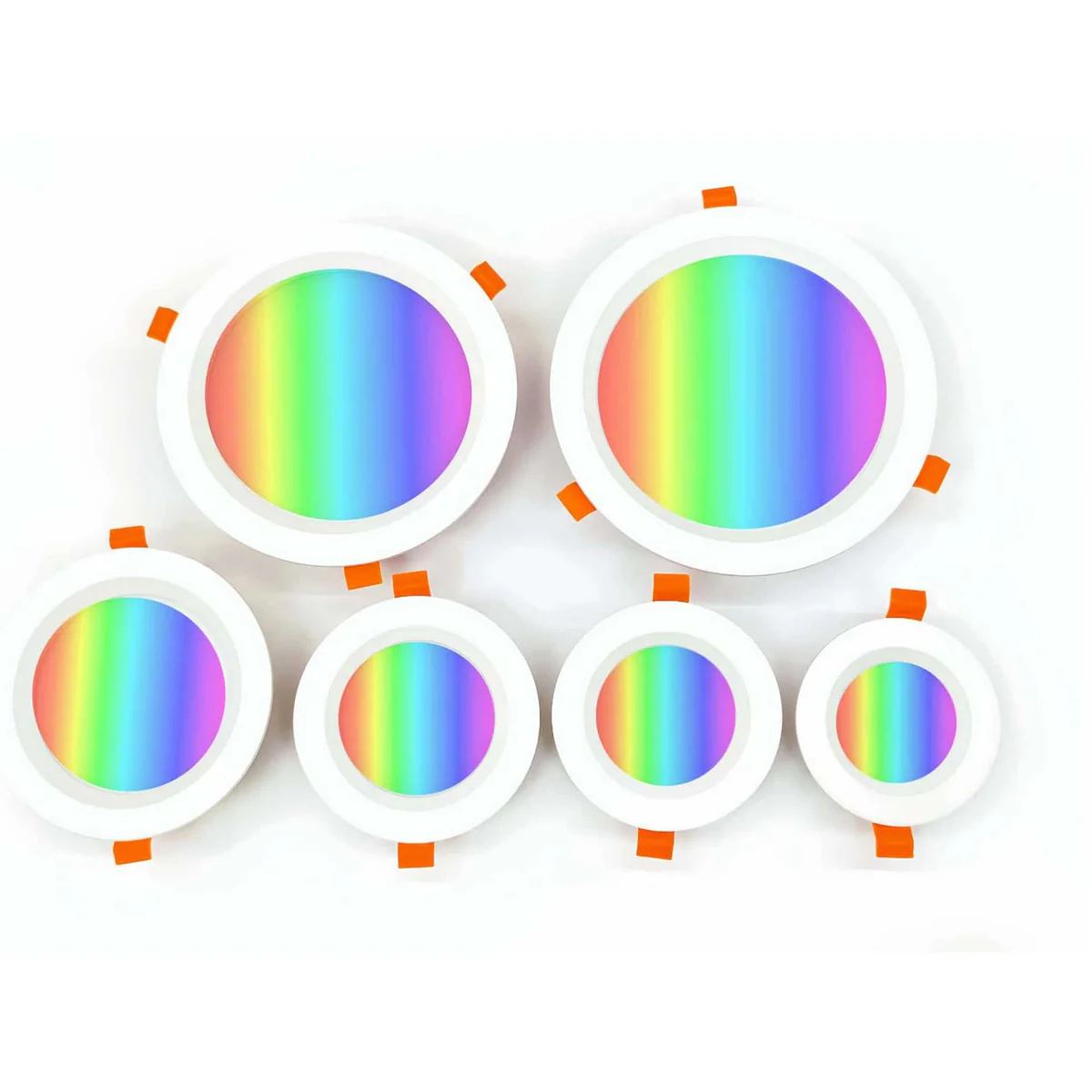 Smart RGB Downlight – RGBW RGBWW Super Bright Modern Recessed LED Downlights 24V 6W 8W 12W 24W 30W 36W Round Embedded Design 4 Pack 10 Pack