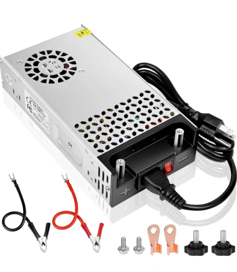 Upgrade DC 12V 360W–720W (30A–60A) Switching Power Supply, AC 110/240V Input Converter &amp; Transformer, Cooling Fan Design, LED Driver Adapter for Strip Lights, 3D Printer, Radio — US/UK/EU Plug Options, CE/FCC/RoHS Certified