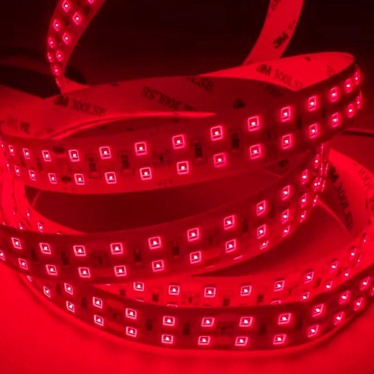 LightingWill 660–670nm SMD2835 DC12V Red LED Strip Light – 60/120/240 LEDs/m, 5 Meters, IP00/IP65